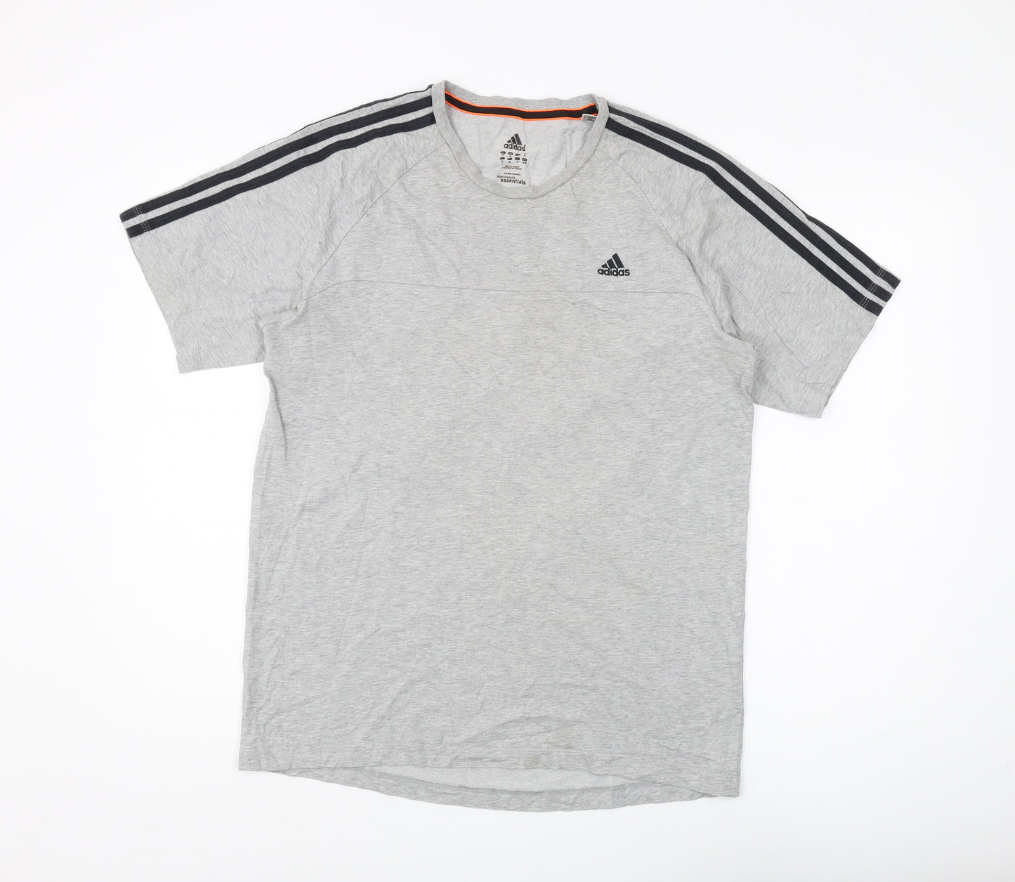 Adidas Men’s Grey Short Sleeve T-Shirt, Size M