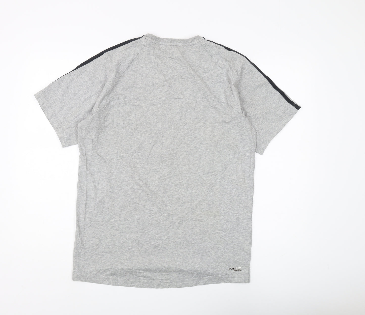 Adidas Men’s Grey Short Sleeve T-Shirt, Size M
