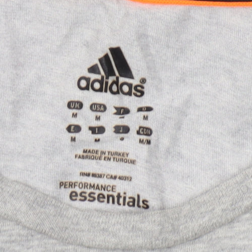 Adidas Men’s Grey Short Sleeve T-Shirt, Size M