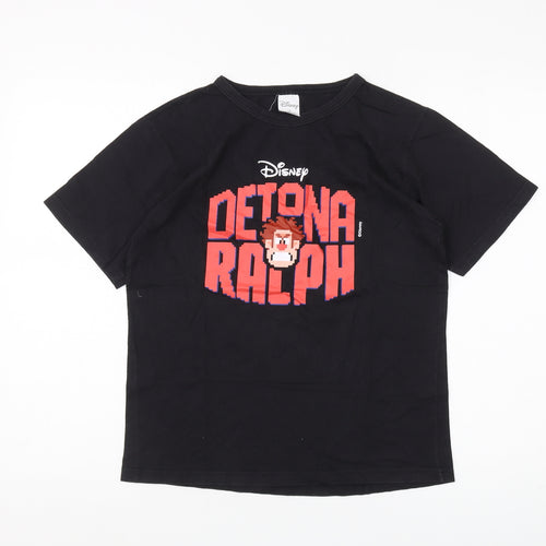 Disney Women's Black Detona Ralph T-Shirt Size 12