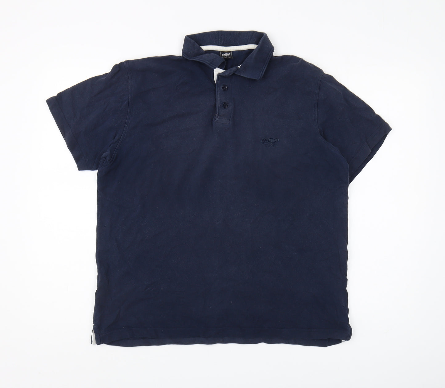 Cotton Traders Men's Blue Polo Shirt Medium