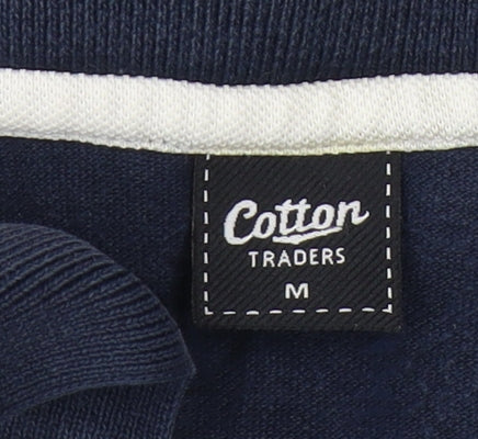 Cotton Traders Men's Blue Polo Shirt Medium