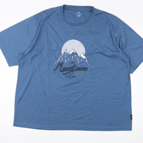 Hi Gear Men's Blue 3XL Mountain Graphic T-Shirt