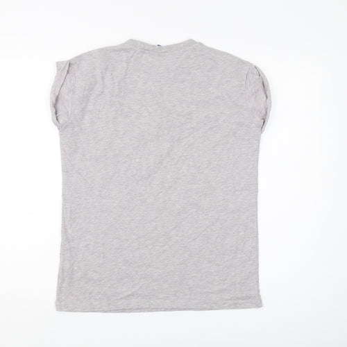 Superman Women's Grey T-Shirt, Size 10, Crew Neck Relaxed