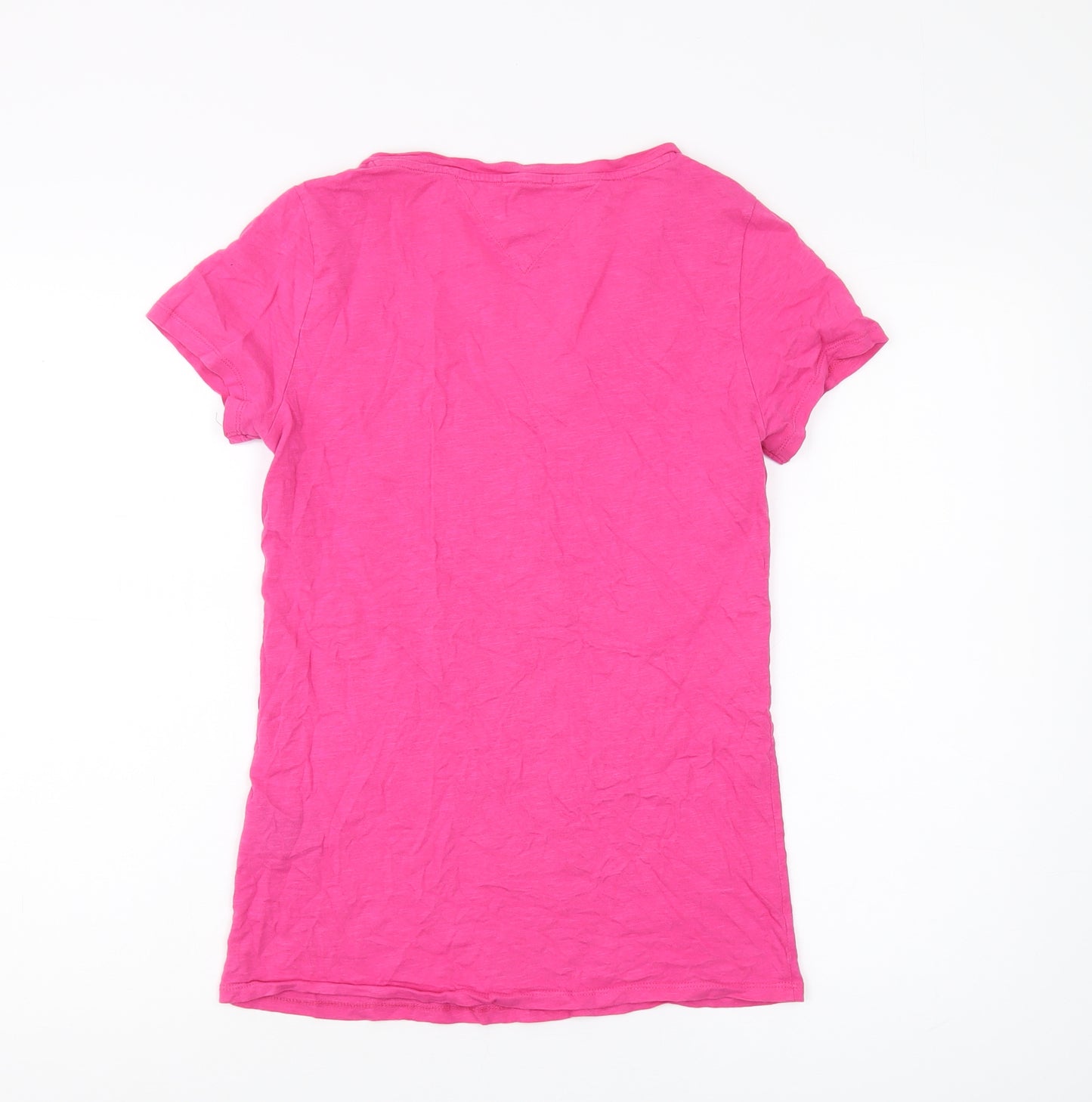 Hilfiger Denim Women's Pink V-Neck T-Shirt - Size M