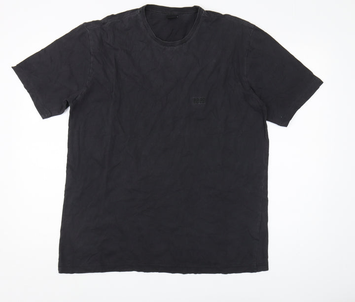 Boss Men's Black Short Sleeve Crew Neck T-Shirt L