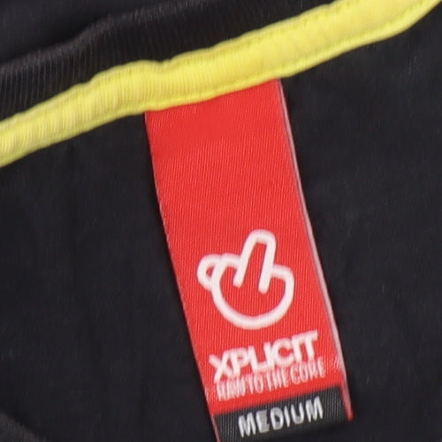 XPlicit Men's Black Medium Funny Beer T-Shirt