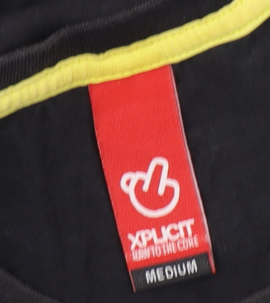 XPlicit Men's Black Medium Funny Beer T-Shirt