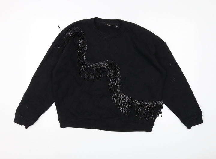 River Island Women's Black XS Pullover Sweatshirt