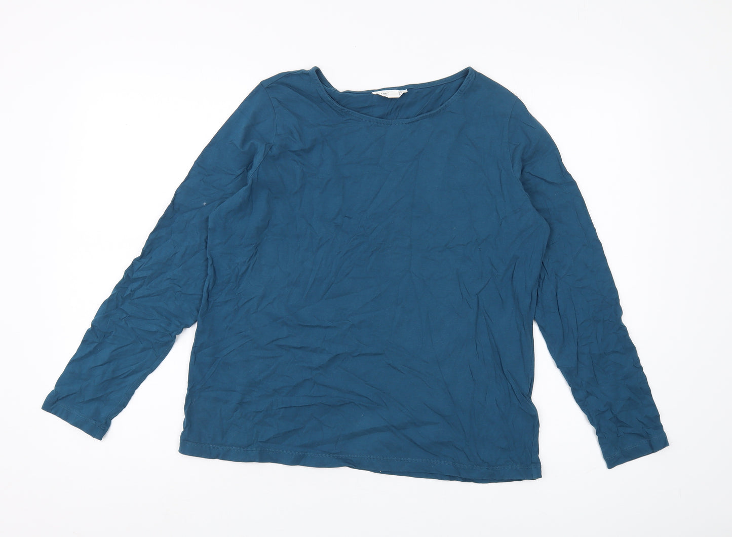 White Stuff Women's Blue Long Sleeve Cotton Top