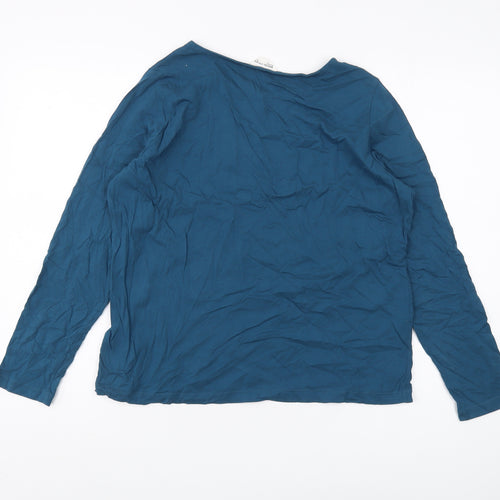 White Stuff Women's Blue Long Sleeve Cotton Top