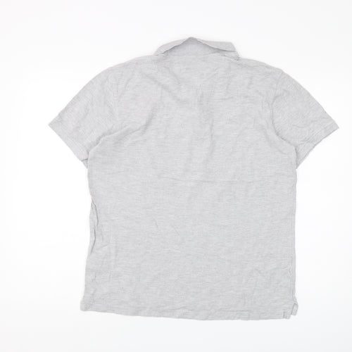 Forever 21 Men's Grey Polo Shirt L Short Sleeve