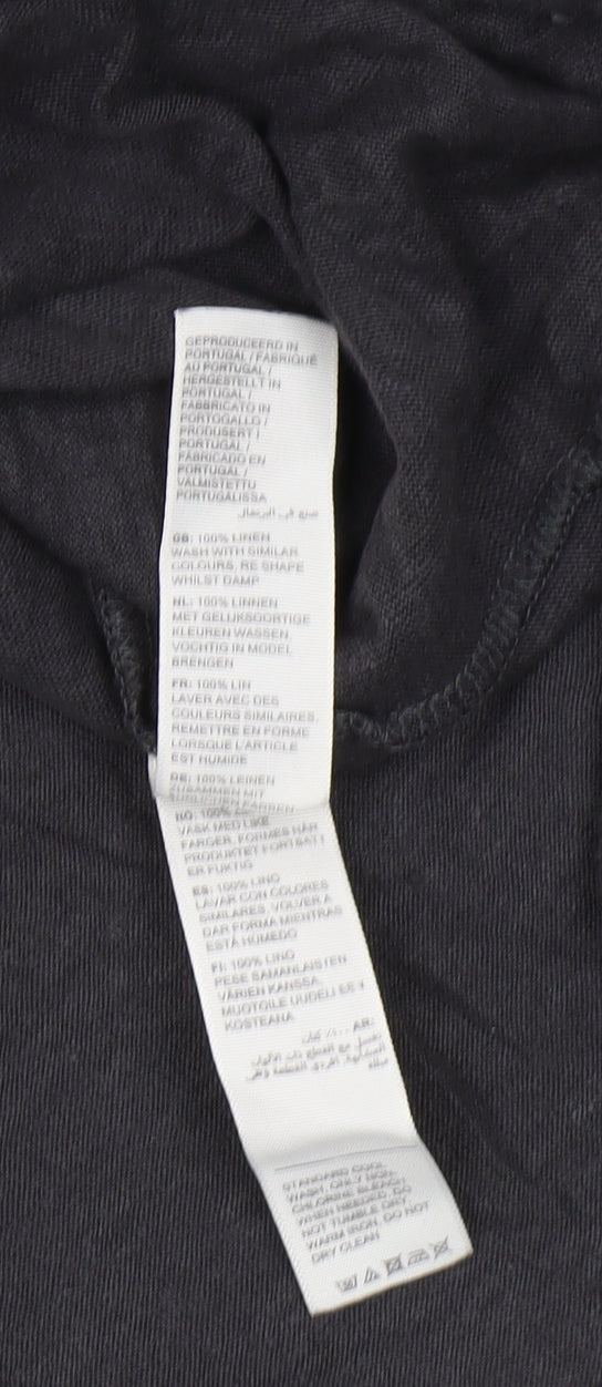 Fat Face Women's Black Linen T-Shirt Size 14