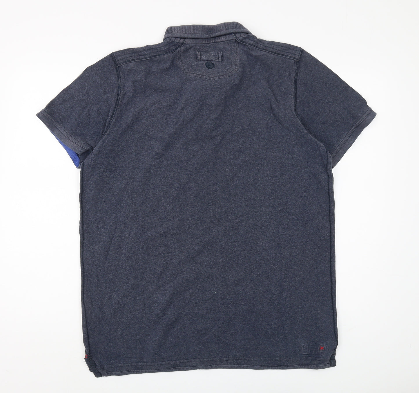 Fat Face Men's Blue Cotton Polo Shirt L