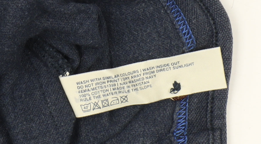 Fat Face Men's Blue Cotton Polo Shirt L