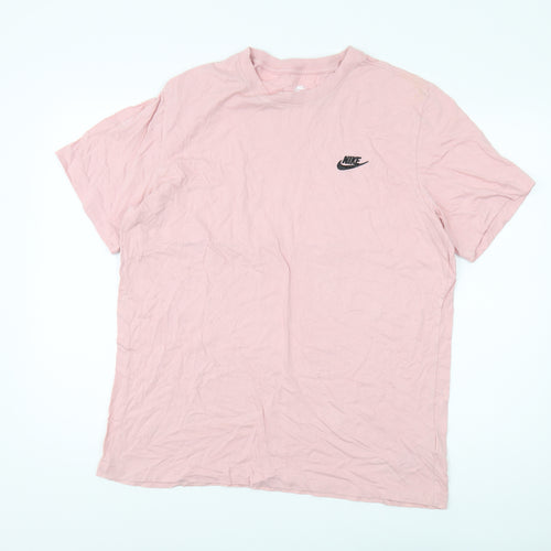 Nike Men's Pink Crew Neck T-Shirt L
