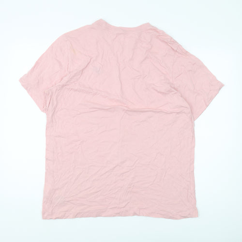 Nike Men's Pink Crew Neck T-Shirt L