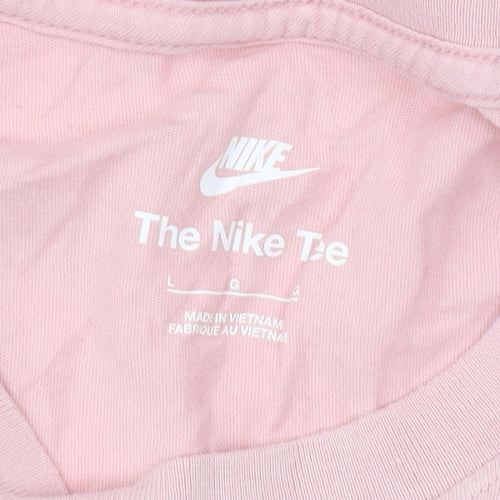 Nike Men's Pink Crew Neck T-Shirt L