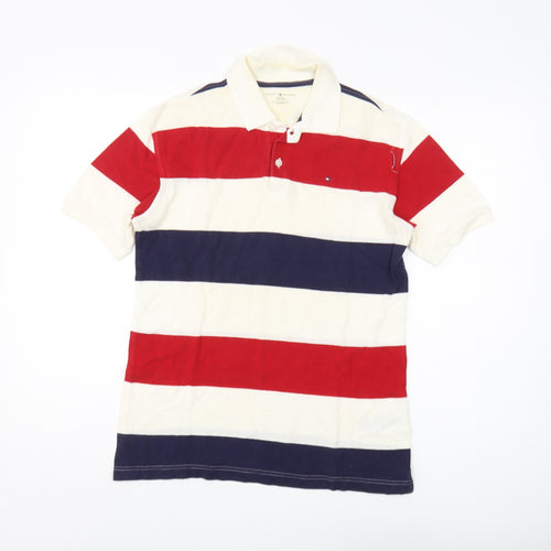 Tommy Hilfiger Boys Multicoloured Striped Polo Shirt Large
