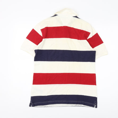 Tommy Hilfiger Boys Multicoloured Striped Polo Shirt Large