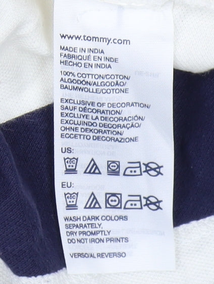 Tommy Hilfiger Boys Multicoloured Striped Polo Shirt Large