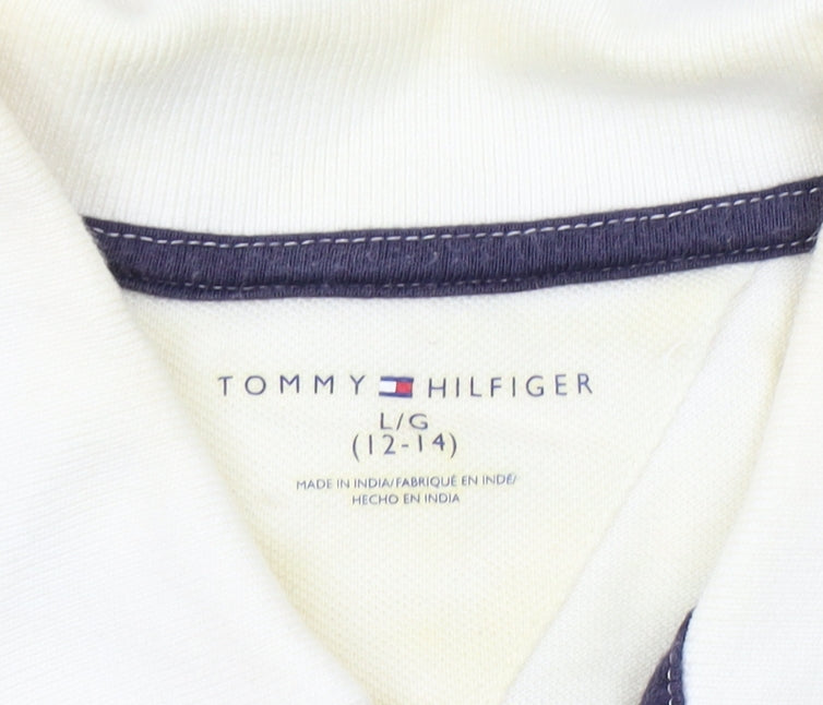 Tommy Hilfiger Boys Multicoloured Striped Polo Shirt Large