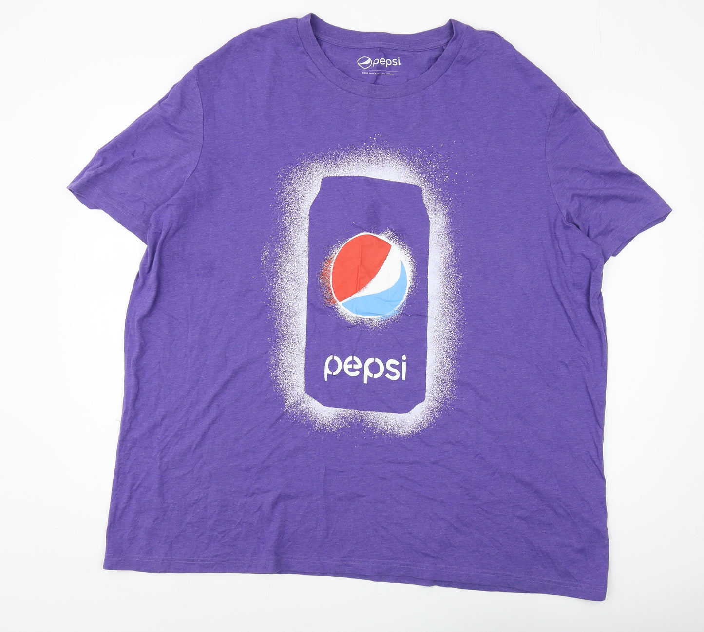 Pepsi Men's Purple 3XL Retro Graphic T-Shirt