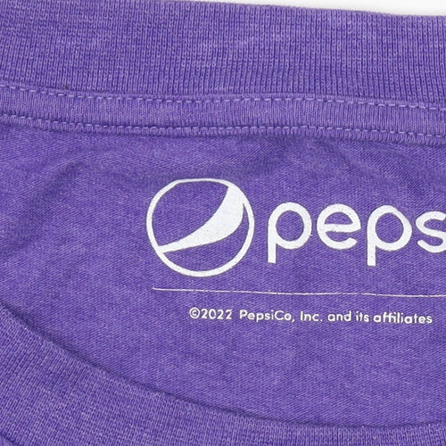 Pepsi Men's Purple 3XL Retro Graphic T-Shirt