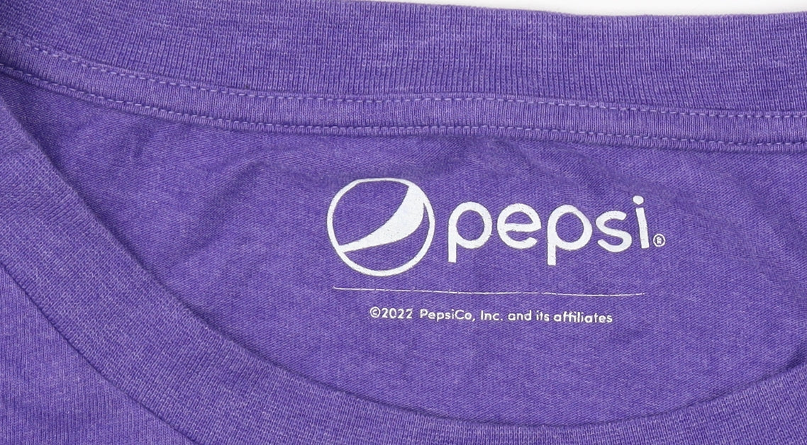Pepsi Men's Purple 3XL Retro Graphic T-Shirt