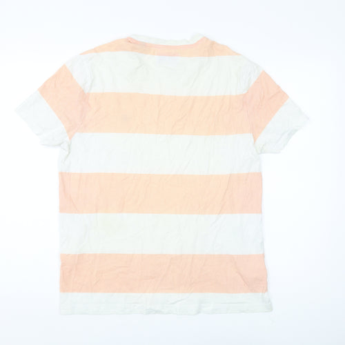 Penguin Men’s Multicoloured Striped Cotton T-Shirt L