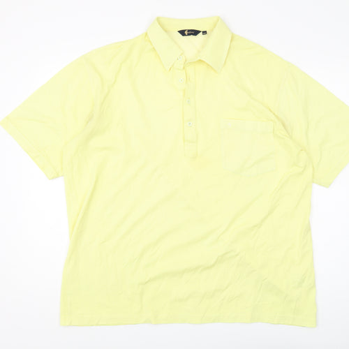 Gabicci Men's Yellow 2XL Polo Shirt