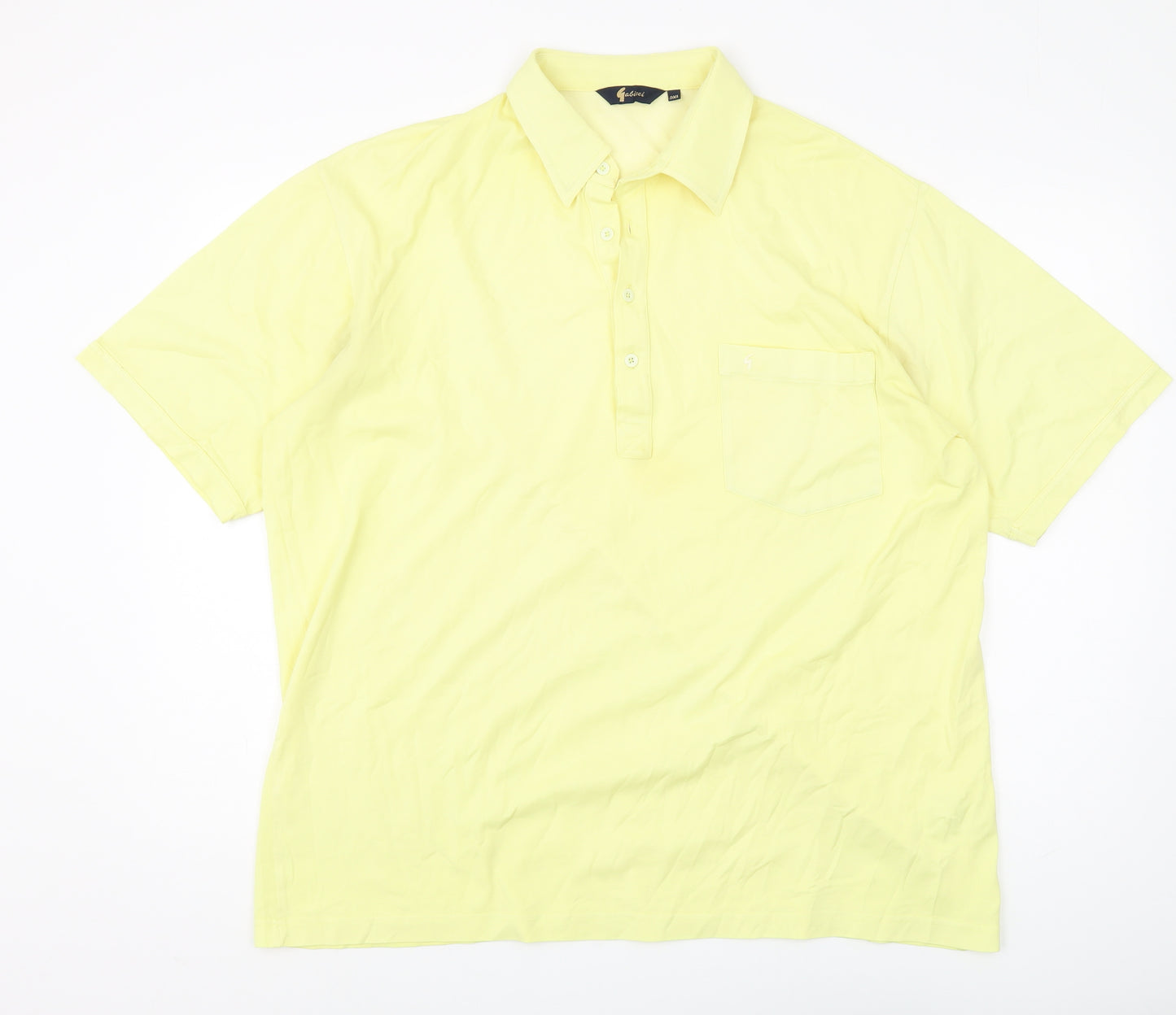 Gabicci Men's Yellow 2XL Polo Shirt