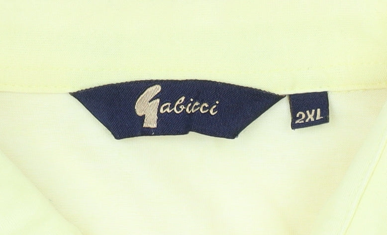 Gabicci Men's Yellow 2XL Polo Shirt