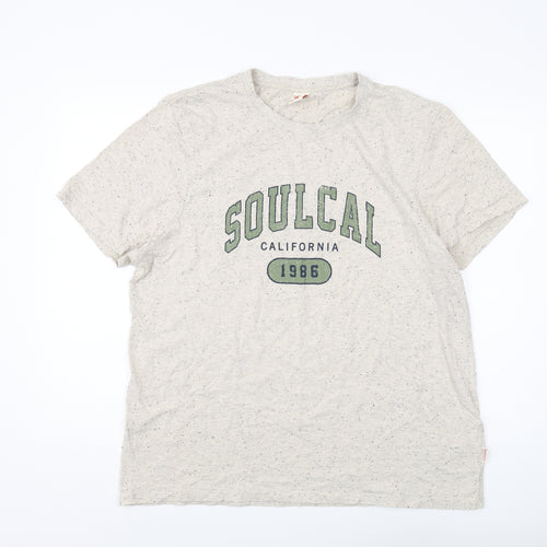 SoulCal & Co Men’s Beige 2XL Graphic T-Shirt