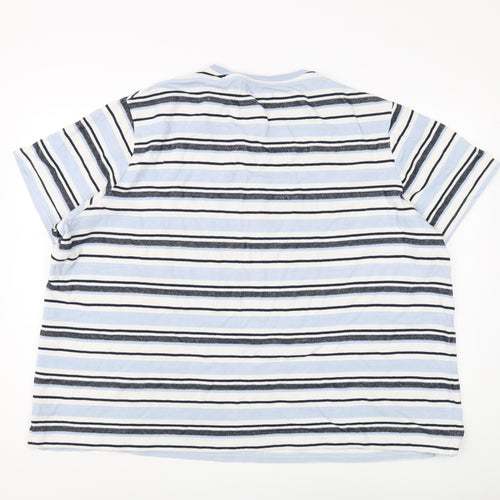 Jacamo Men's Blue Striped 3XL T-Shirt