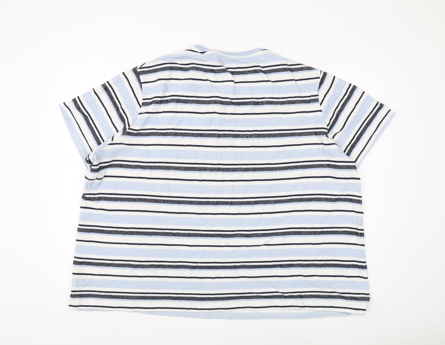 Jacamo Men's Blue Striped 3XL T-Shirt