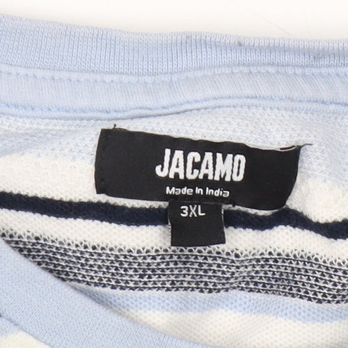 Jacamo Men's Blue Striped 3XL T-Shirt