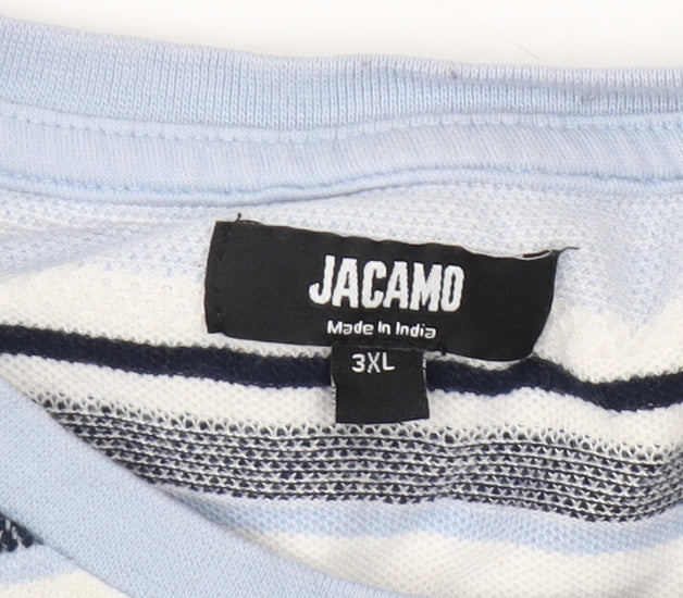 Jacamo Men's Blue Striped 3XL T-Shirt