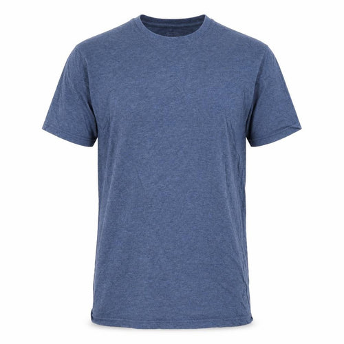 Men's Blue Cotton T-Shirt, L, Short Sleeve, Classic