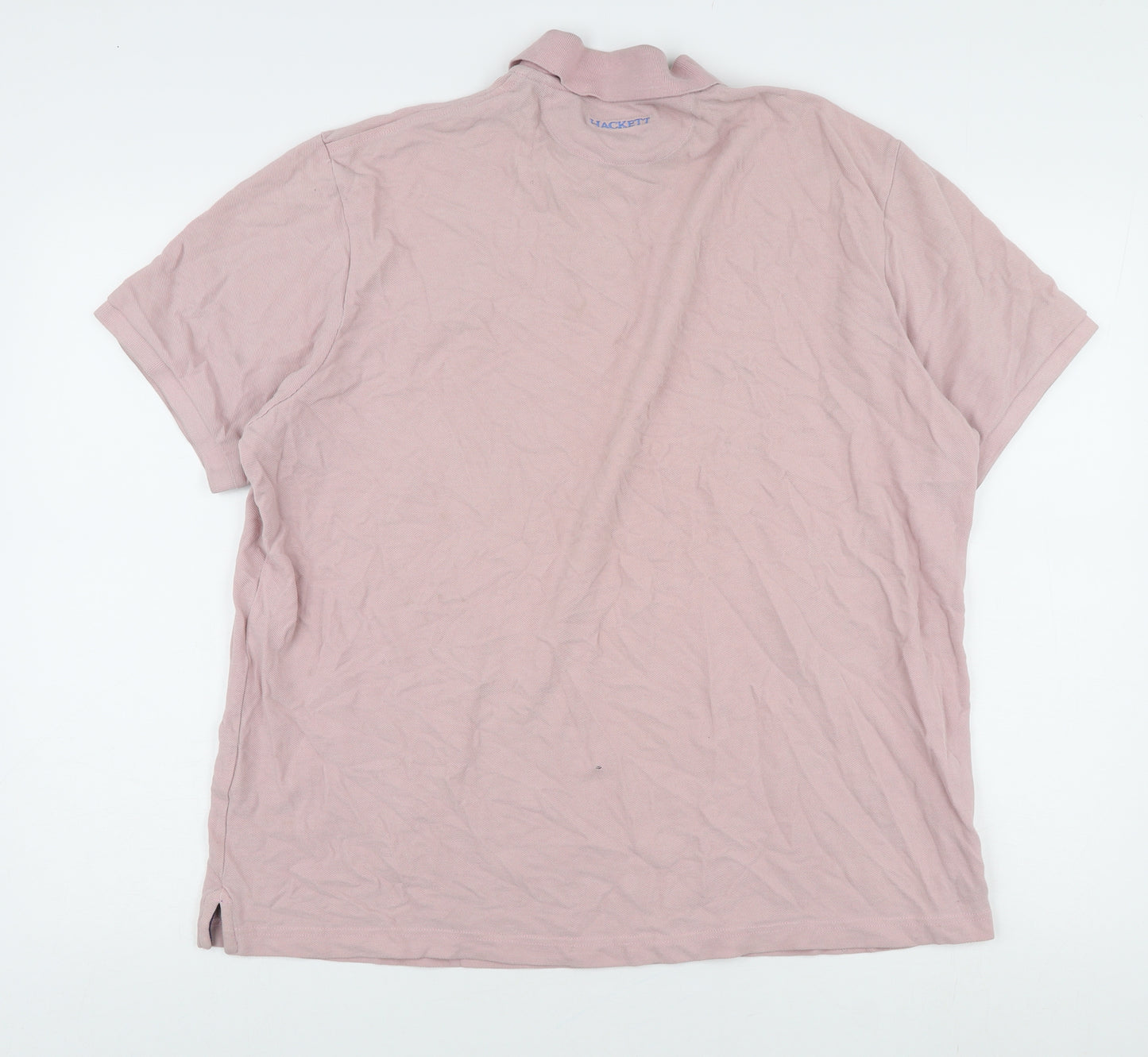 Hackett Men's Pink Polo Shirt Classic Fit 2XL