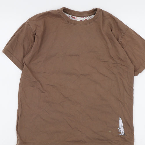 Kangaroo Poo Boys Brown Graphic Print T-Shirt 7-8 Years