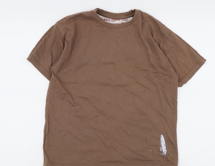 Kangaroo Poo Boys Brown Graphic Print T-Shirt 7-8 Years