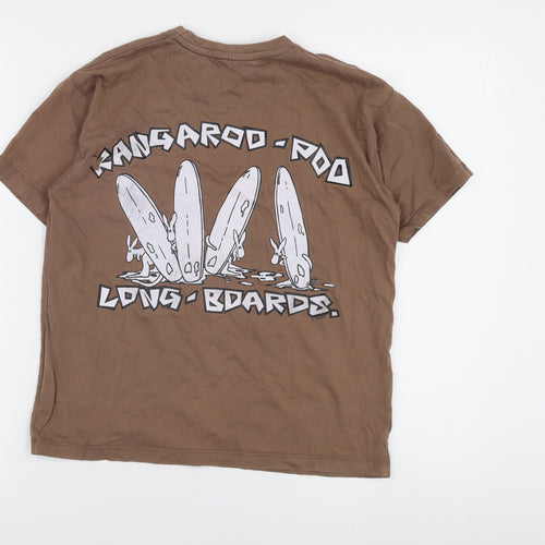 Kangaroo Poo Boys Brown Graphic Print T-Shirt 7-8 Years