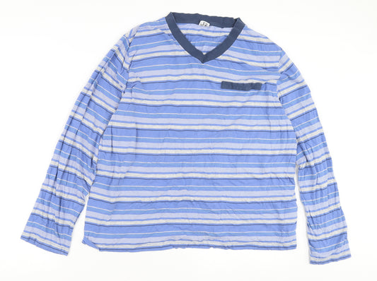 Damart Men's Blue Striped XL Pyjama Top