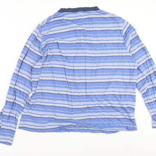 Damart Men's Blue Striped XL Pyjama Top
