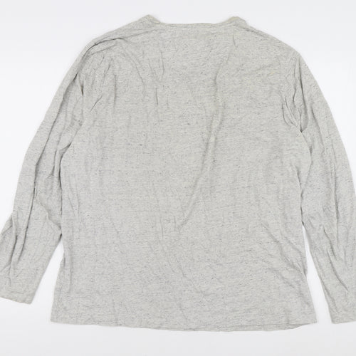 Farah Men's Grey XL Long Sleeve Cotton T-Shirt