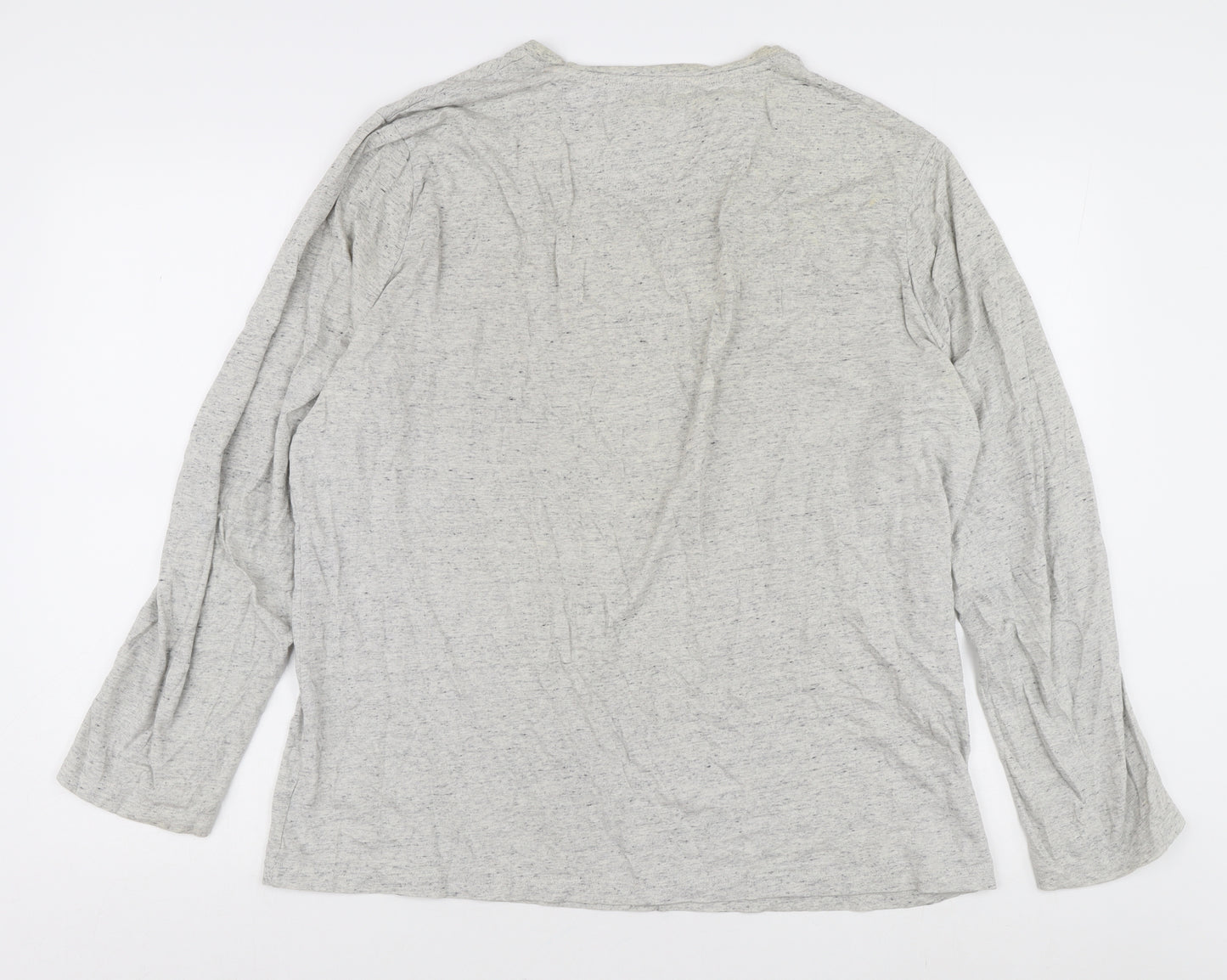 Farah Men's Grey XL Long Sleeve Cotton T-Shirt