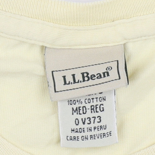 L.L. Bean Women's Beige M Basic Cotton T-Shirt