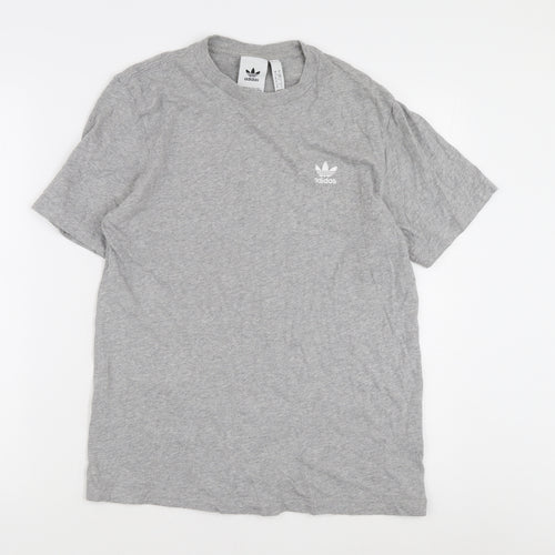 Adidas Men's Grey Short Sleeve T-Shirt S