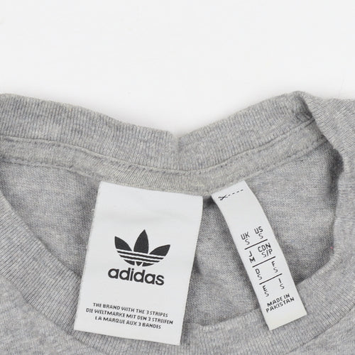 Adidas Men's Grey Short Sleeve T-Shirt S